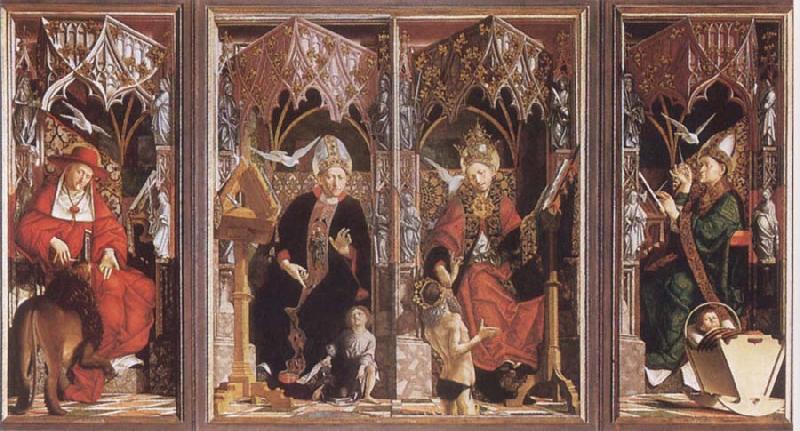 PACHER, Michael Altarpiece of the Earyly Chuch Fathers